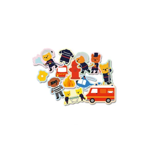 Ma pochette de gommettes 100 pompiers et policiers - Auzou