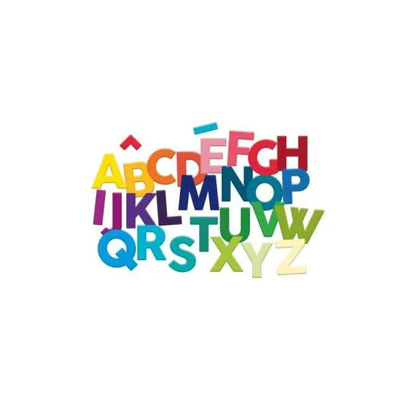 Magnets alphabet majuscules bois 77 pièces - Vilac