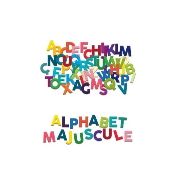 Magnets alphabet majuscules bois 77 pièces - Vilac