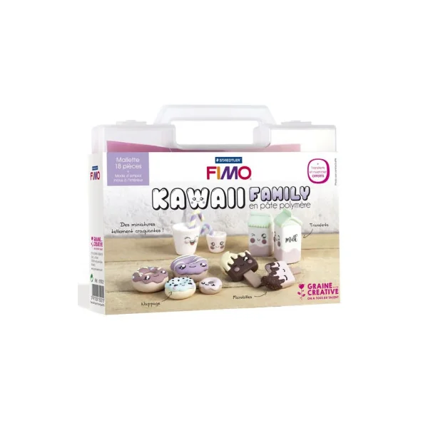 Mallette Kawaii family pâte FIMO - Graine créative
