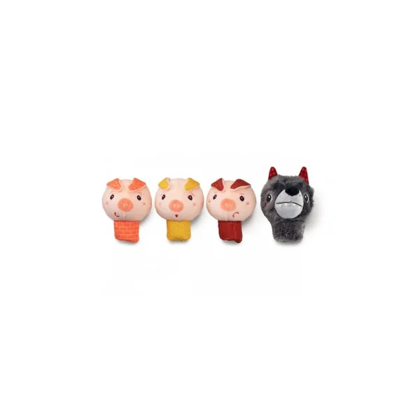 Marionnettes à doigt Les trois petits cochons - Lilliputiens