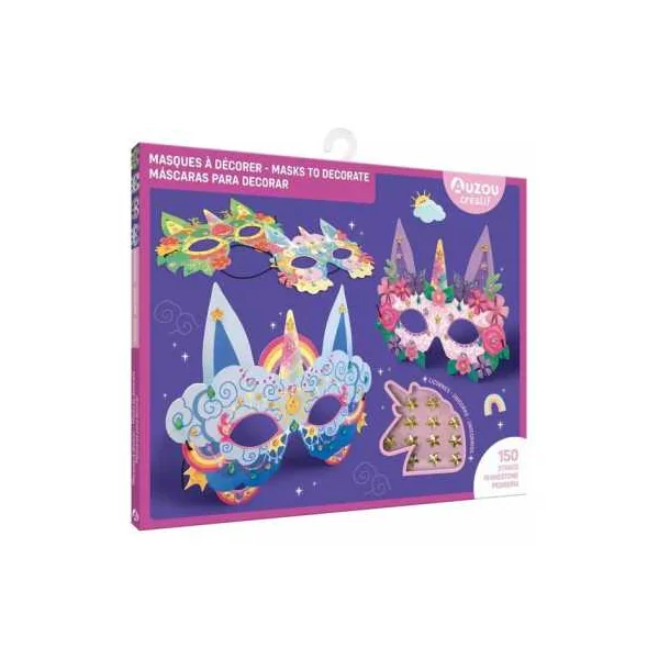Masques de licornes à décorer - Auzou