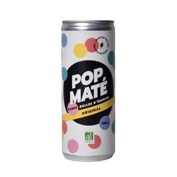 Maté glacé pétillant original BIO, POP Maté (25 cl)