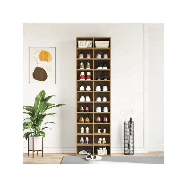 Meuble Chaussure Chêne Artisan Rangement Vêtement Armoire Chaussures