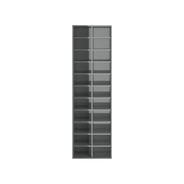 Meuble Chaussure Gris Brillant Rangement Vêtement Armoire Chaussures