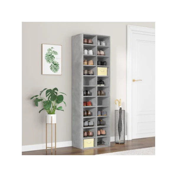 Meuble Chaussure Gris Béton Rangement Vêtement Armoire Chaussures