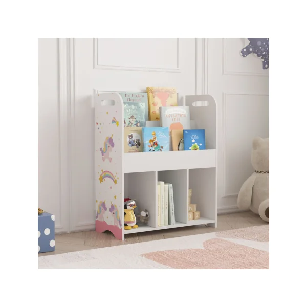 Meuble Rangement Livres Thème Licornes Meuble Enfant Bibliothèque Enfant