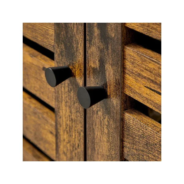 Meuble Sous Lavabo Industriel 60 x 30 x 60 cm Marron Rustique Meuble Sous Vasque Salle de Bain Placard Rangement