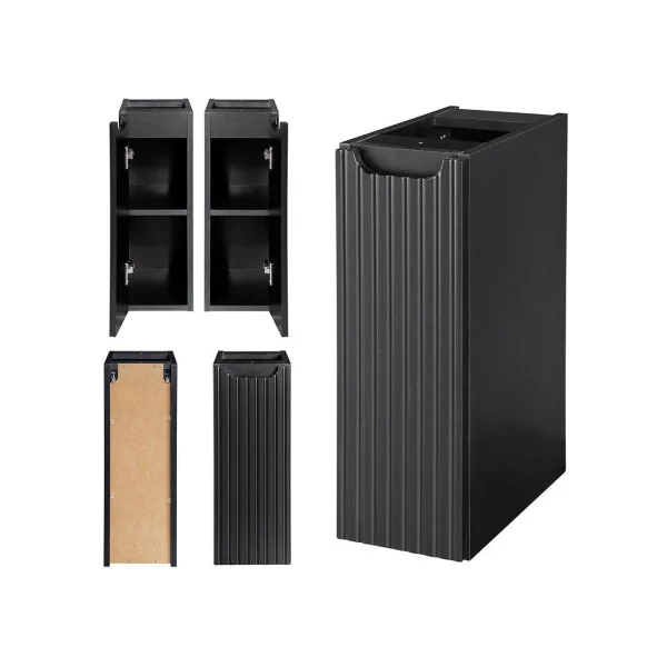 Meuble sous-lavabo noir 100 x 60 x 40 cm