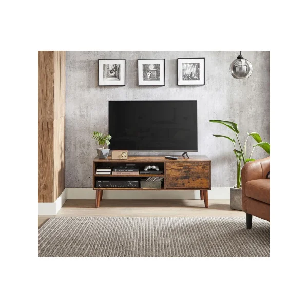 Meuble TV 120x49x50 cm Support Télé jusqu'à 55 Pouces Marron Rustique