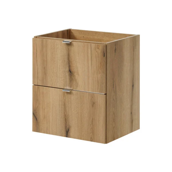 Meuble Vasque Chêne et Noir 50 x 40 70 cm Meuble avec Lavabo Rectangulaire