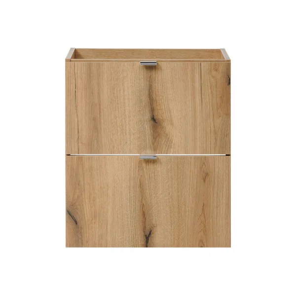 Meuble Vasque Chêne et Noir 50 x 40 70 cm Meuble avec Lavabo Rectangulaire