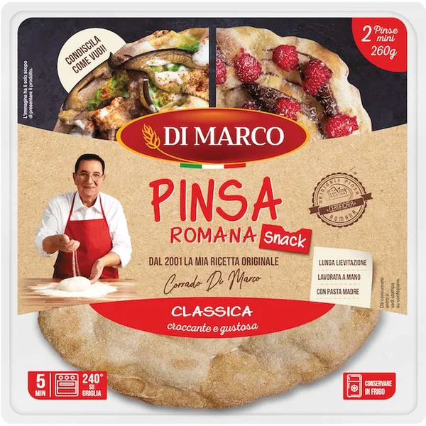 Mini pinsas classica "Pinsa Romana", Di Marco (x2, 260 g)