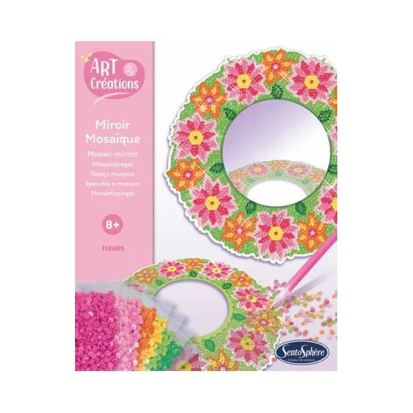 Miroir mosaïques fleurs - Sentosphère