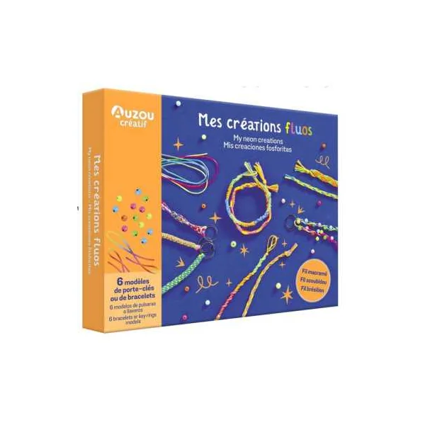 Mon coffret d'artiste mes créations fluos - Auzou