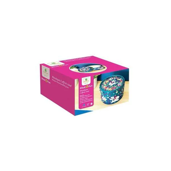 Mosaïques 3D coffret rond - Sycomore