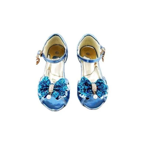 Mules à Nœuds et Paillette Bleu 3 - 4 ans - Labay