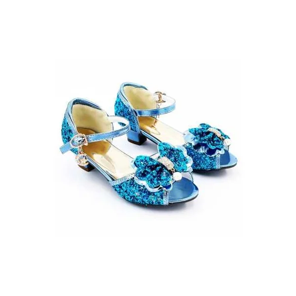 Mules à Nœuds et Paillette Bleu 3 - 4 ans - Labay