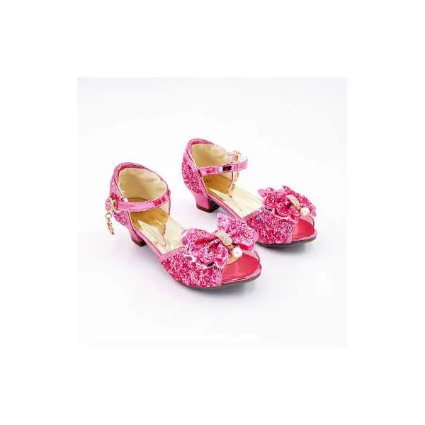 Mules à Nœuds et Paillette Rose 3 - 4 ans - Labay