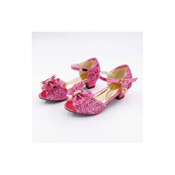 Mules à Nœuds et Paillette Rose 3 - 4 ans - Labay