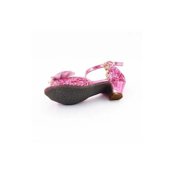 Mules à Nœuds et Paillette Rose 5 - 7 ans - Labay