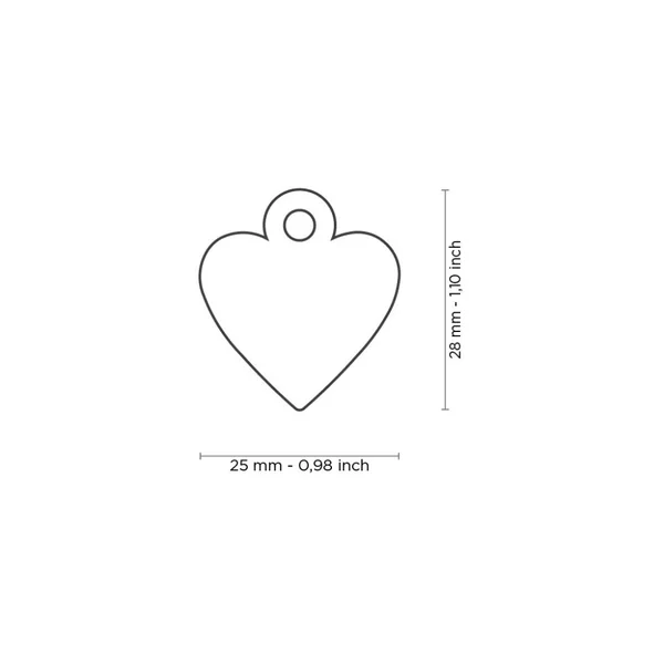 Médaille pour chien cœur personnalisable rose