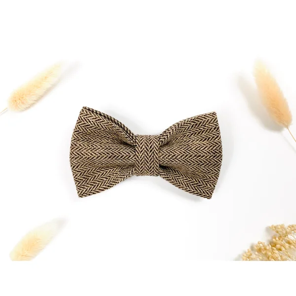 Noeud Papillon Chevron Noisette