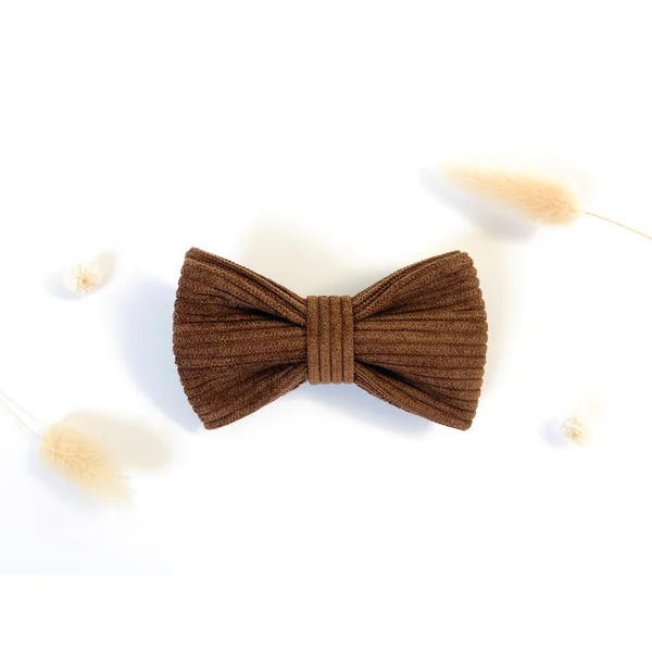 Noeud Papillon Velours Côtelé Chocolat