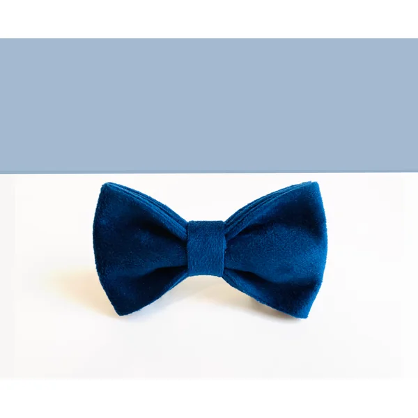 Noeud Papillon Velours Lisse Marine