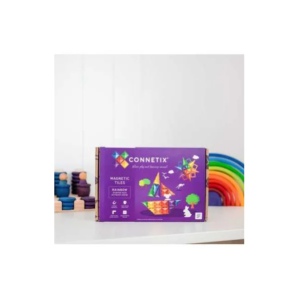 Pack de démarrage arc en ciel 60 pièces - Connetix