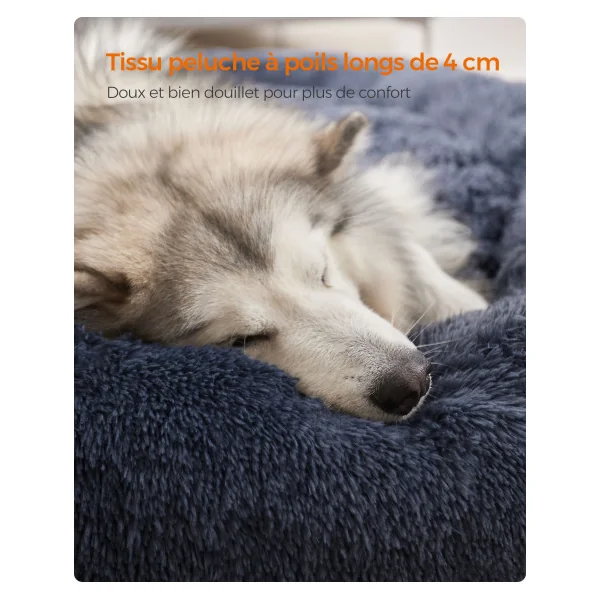 Panier Chien Rond Gris Foncé XXL Ø140 cm Lit pour Chat Lit Chien
