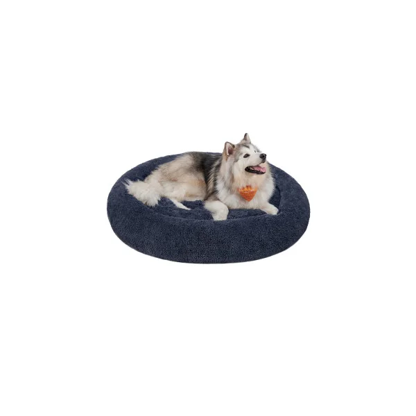 Panier Chien Rond Gris Foncé XXL Ø140 cm Lit pour Chat Lit Chien