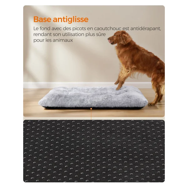 Panier pour Chien 140 x 100 cm Lavable Gris Ombré Sofa pour Animaux