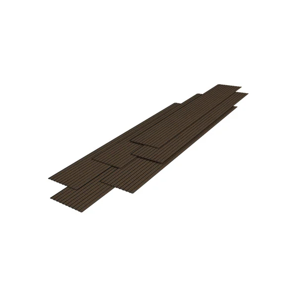 Panneaux Muraux 3D Effet Bois Foncé 195 x 32 cm Décoration Intérieur