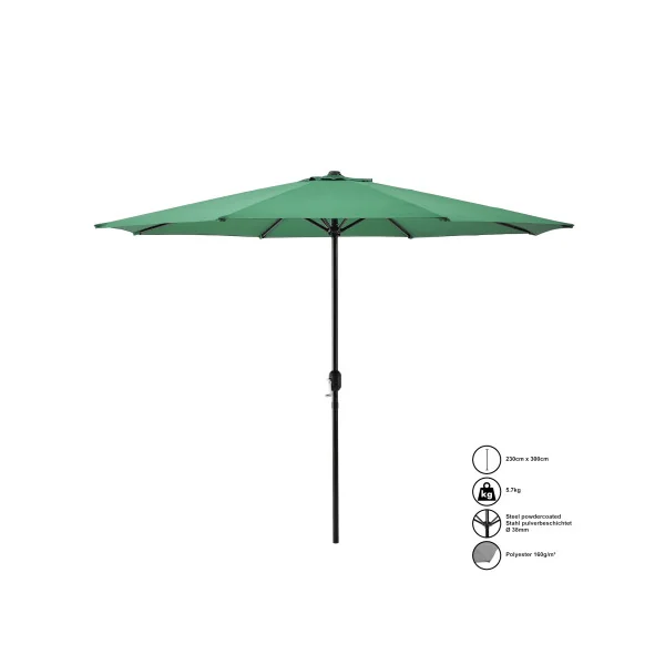 Parasol de Jardin Imperméable 300 x 230 cm Vert