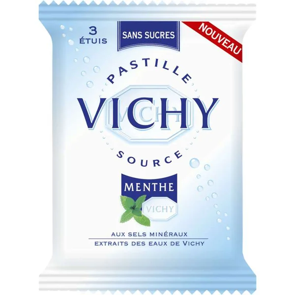 Pastilles à la menthe sans sucre, Vichy (3 x 19 g)