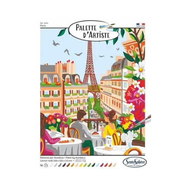Peinture par numéros Paris Palette d'artiste - Sentosphère