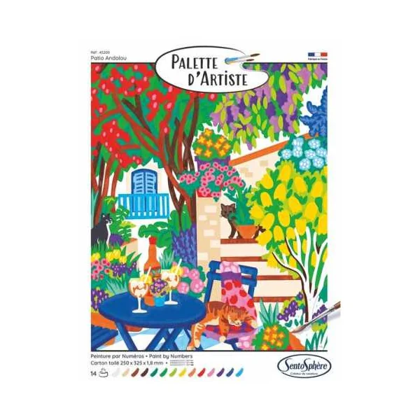 Peinture par numéros Patio Andalou Palette d'artiste - Sentosphère