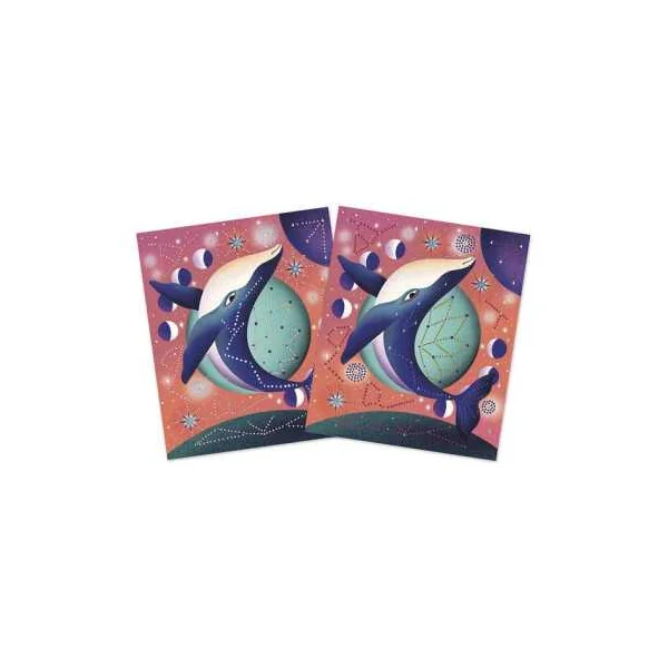 Peinture pointillisme 3D Animaux cosmiques - Janod