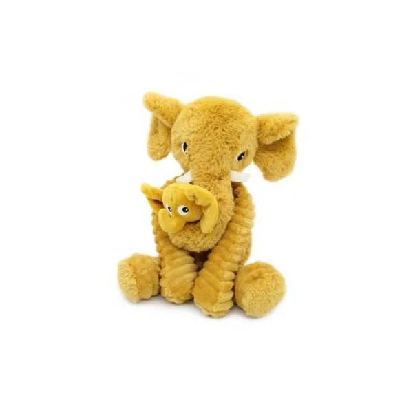 Peluche Dimoitou l'éléphant jaune moutarde - Les Ptipotos by Déglingos