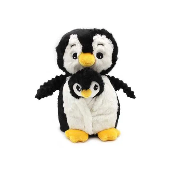 Peluche Iglou le pingouin maman et bébé noir - Les Ptipotos by Déglingos