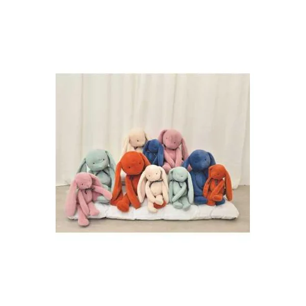 Peluche Lapin Méloé 37 cm vert sauge - Maïlou Tradition