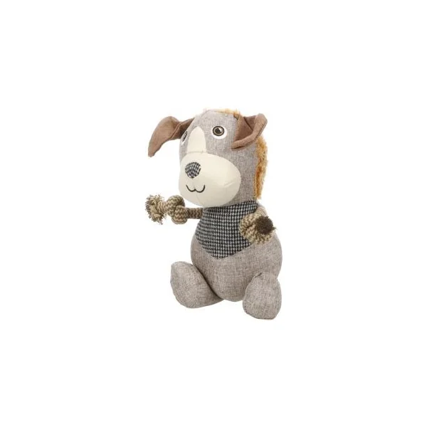 PELUCHE LIBAR CHIEN AVEC CORDE BRUN
