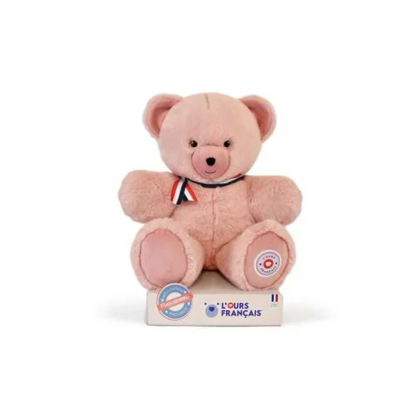 Peluche L'ours français 35 cm Rose pastel