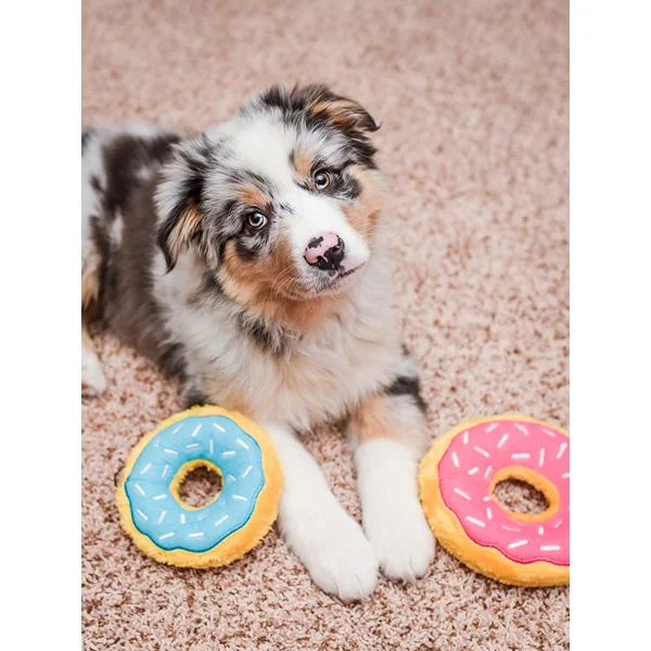 Peluche originale pour chien - 🍩 Donutz Myrtille - Zippy Paws