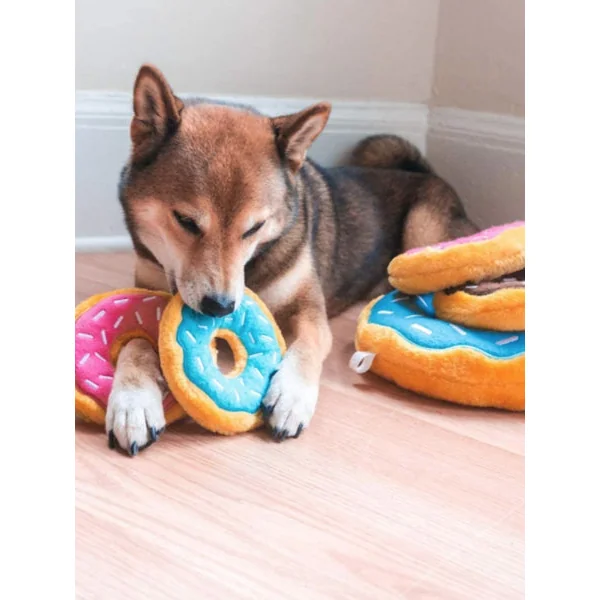 Peluche originale pour chien - 🍩 Donutz Myrtille - Zippy Paws