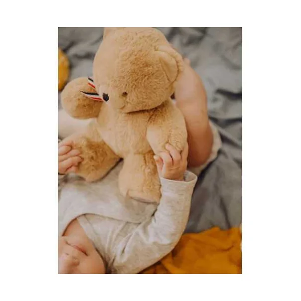 Peluche petit ours beige L'ours français 25 cm
