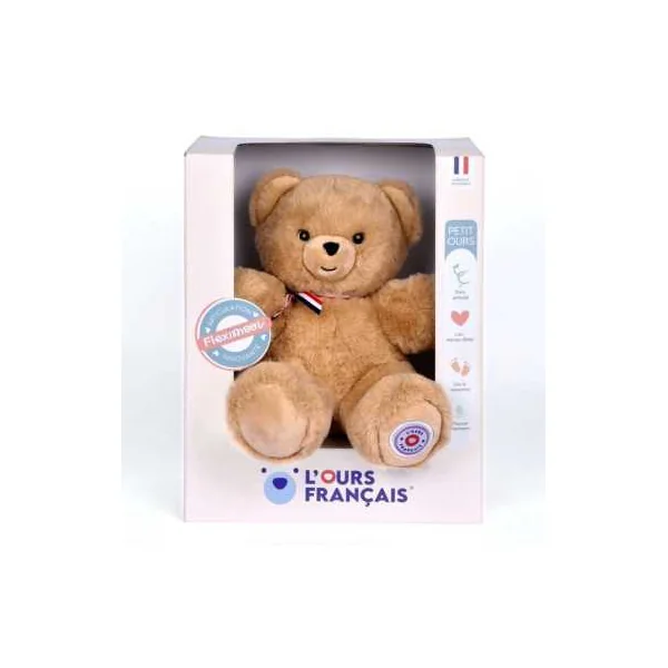 Peluche petit ours beige L'ours français 25 cm