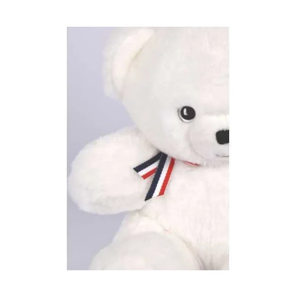 Peluche petit ours blanc L'ours français 25 cm