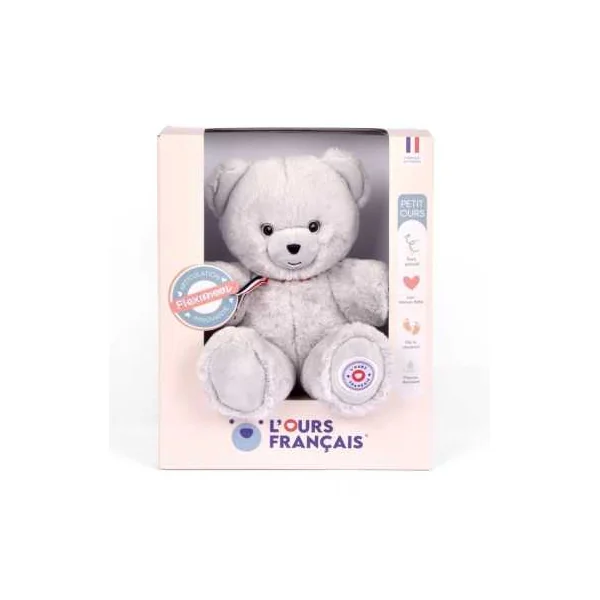 Peluche petit ours gris perle L'ours français 25 cm